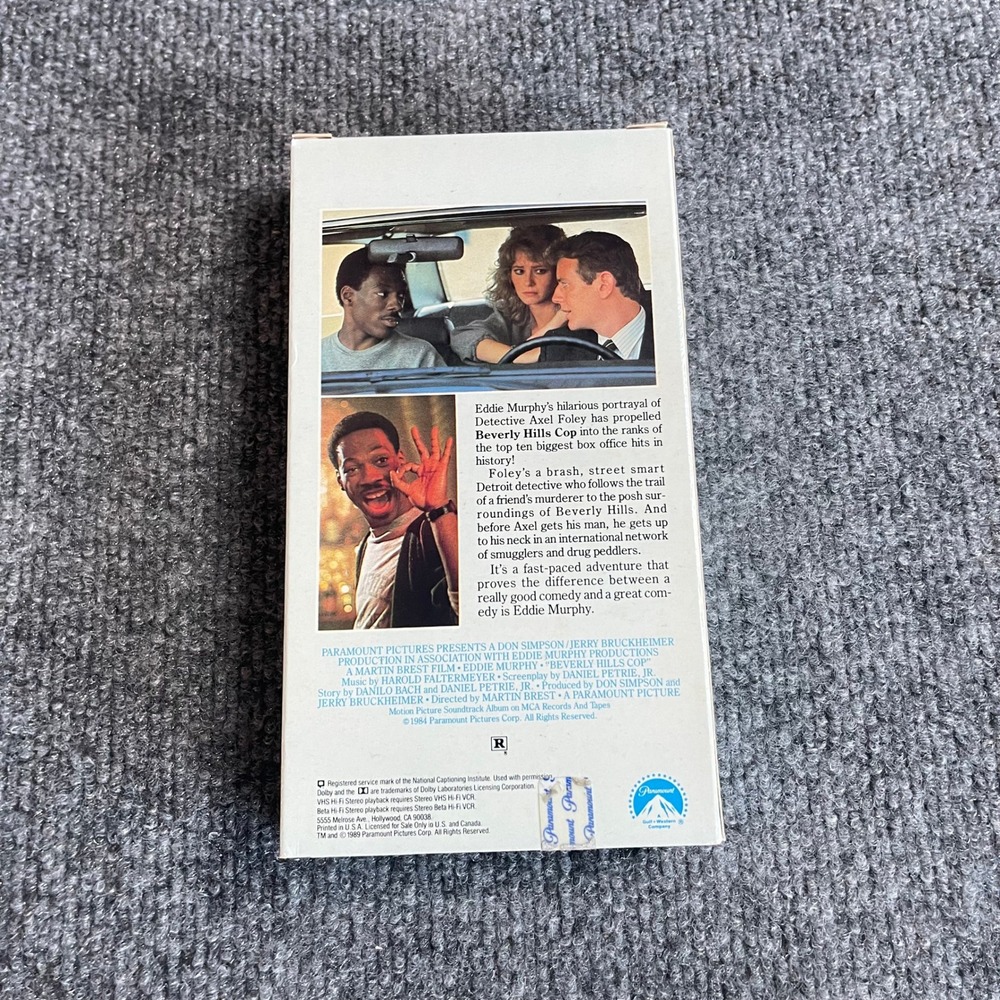Beverly Hills Cop VHS 1984 Eddie Murphy Paramount Home Video 1134 Hi-Fi Stereo - Picture 3 of 10